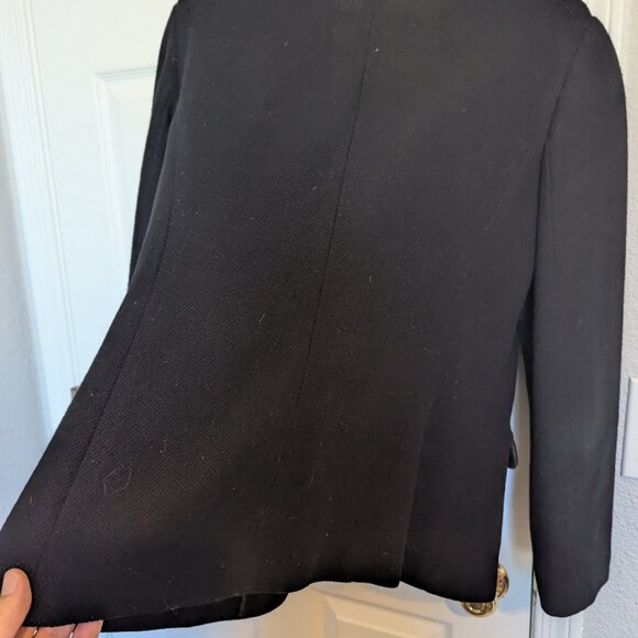 🖤 90s Talbots Blazer | Italian Wool Knit Pewter Buttons Precision Tailoring  12 - Picture 9 of 10